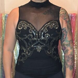 Asos Sequin embellished bodysuit US4 NWT